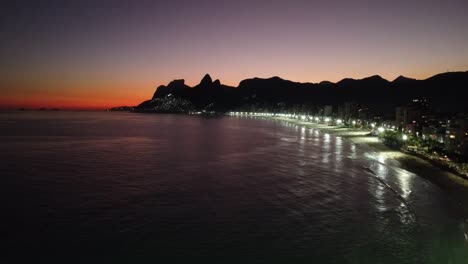 flying over the ipanema beach