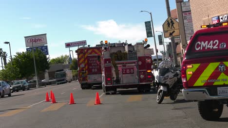 fire trucks respond to emergency call