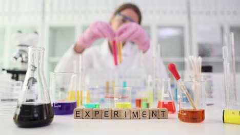 conducting an experiment in a science laboratory
