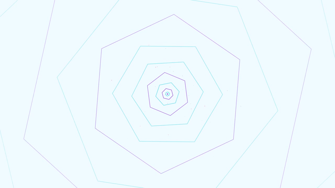 Abstract Geometric Animation of Pulsing Hexagons
