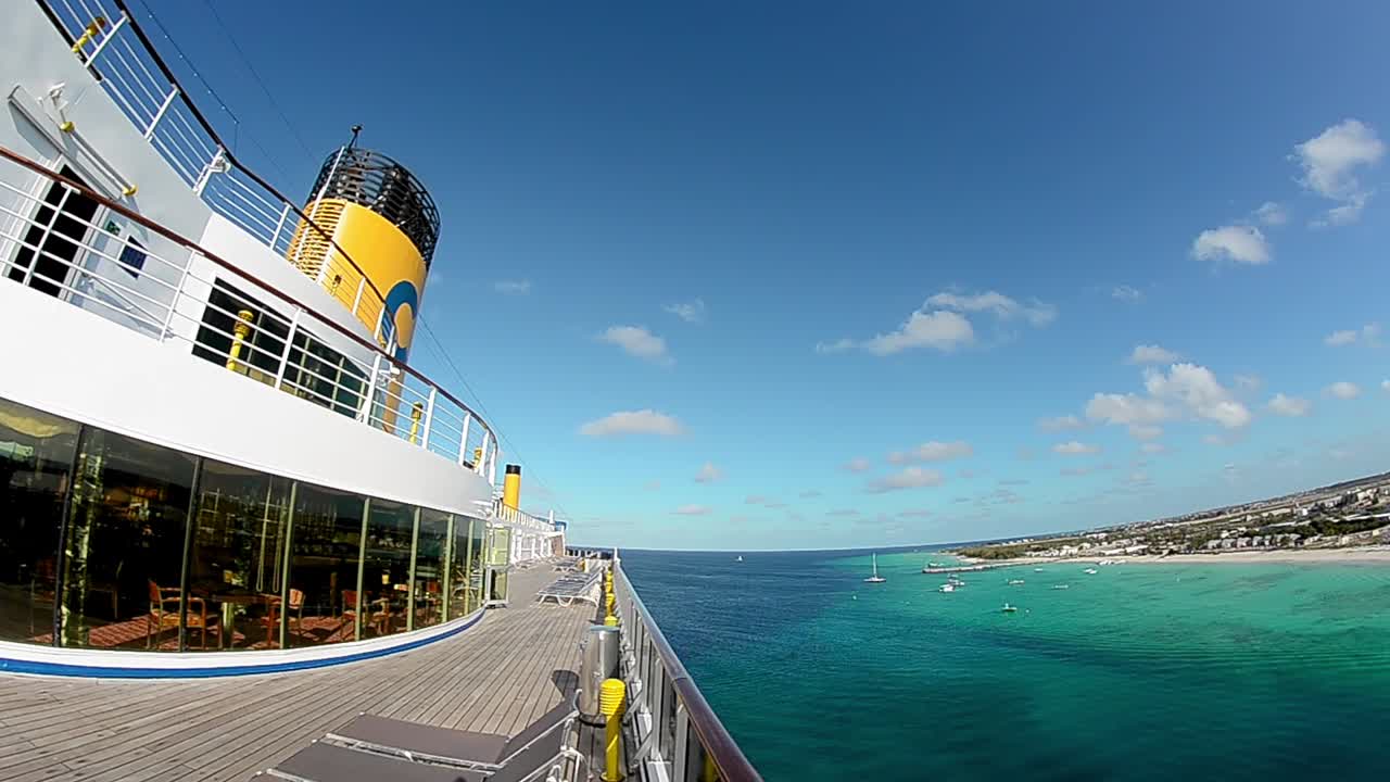 MIAMI, FL - FEBRUARY 2012: Exterior of Costa cruise ship. This is a famous cruise company.