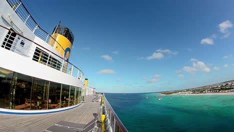 miami, fl - february 2012: exterior of costa cruise ship. this is a famous cruise company.