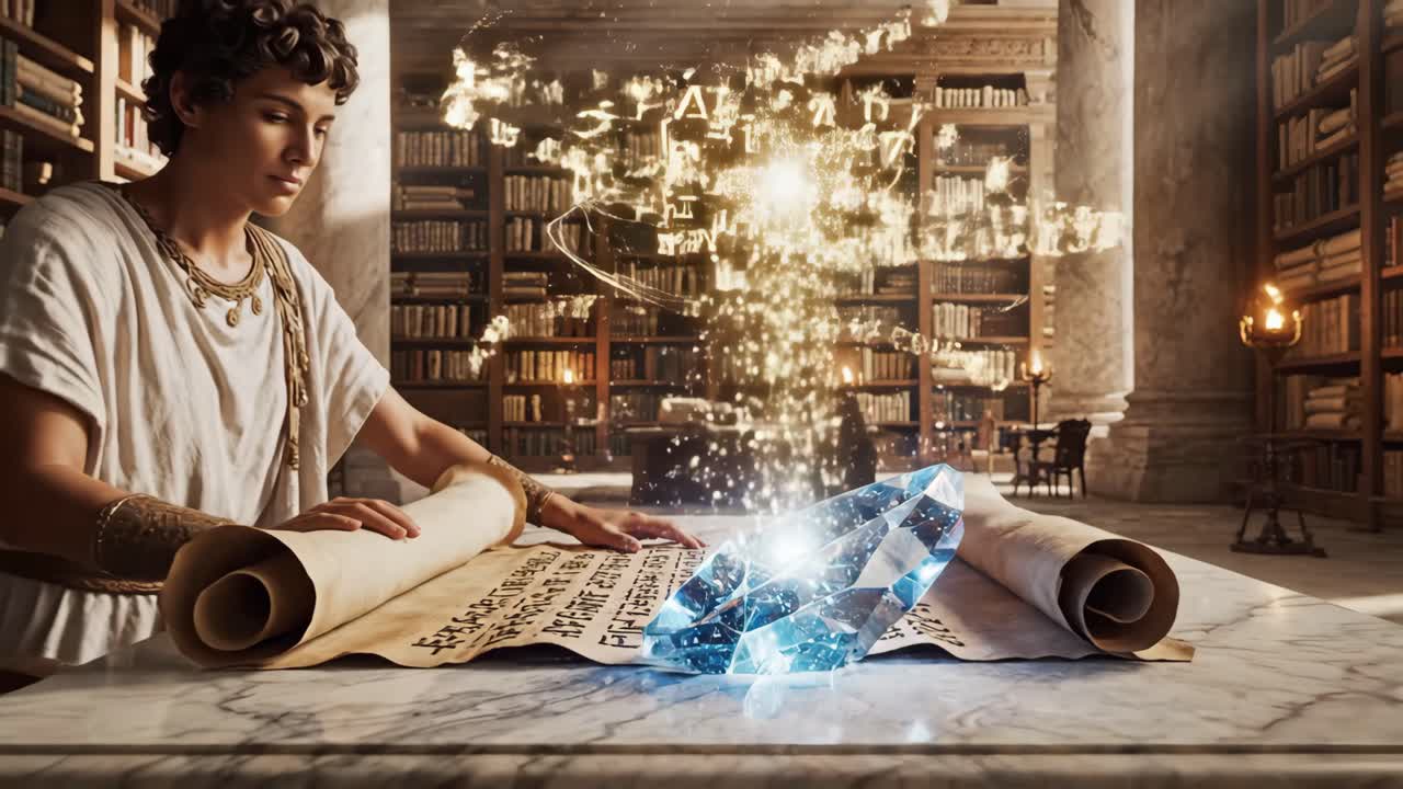 An Ancient Scholar Using Magic