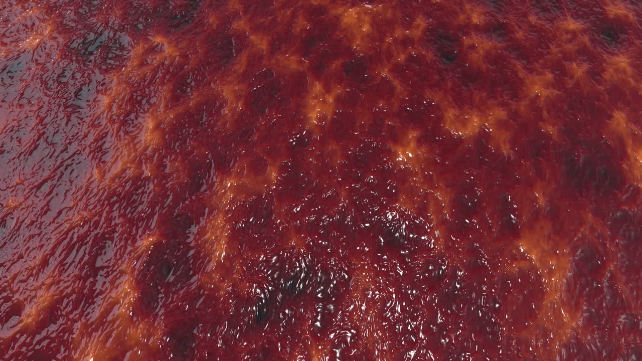 flujo de lava derretida