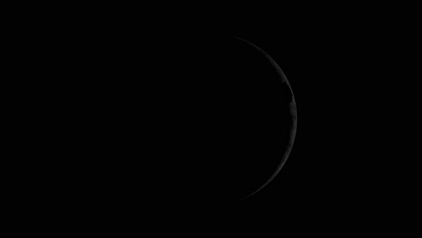 video de lapso de tiempo de la luna desde la luna nueva hasta la luna llena en el espacio exterior