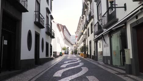 charming narrow streets of madeira, portugal