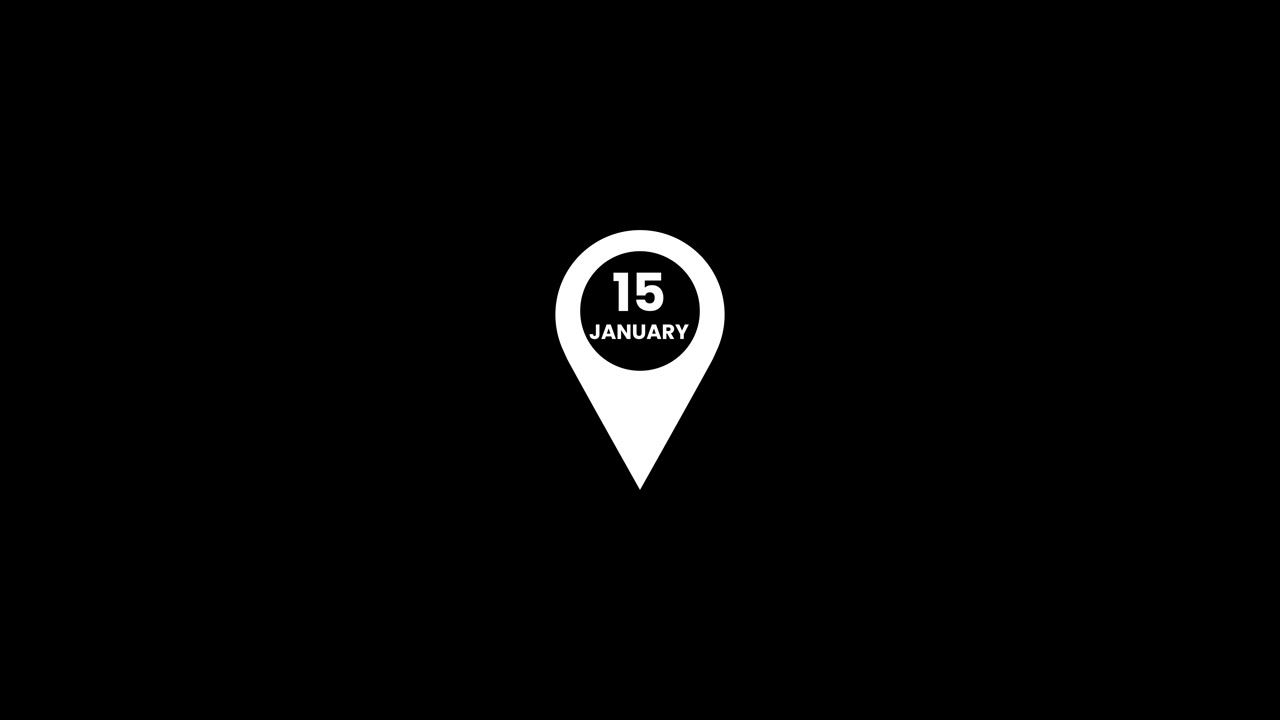 15. januar Dato og stedmarkør