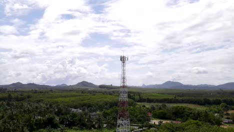 cellular tower station for wireless telecommunication technology.  cellular 3g, 4g, 5g radio transmitter and repeater tower. communication antenna.