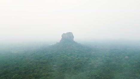 aerial view of pidurangala rock and sigiriya rock in sri lanka