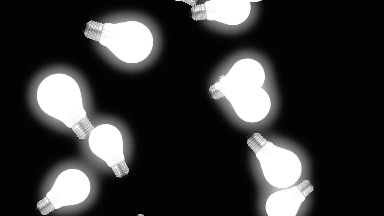 bombillas sobre un fondo negro