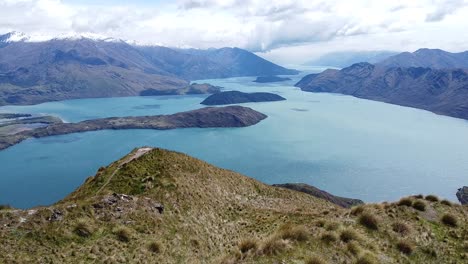 Stetige-Aufnahme-Von-Lake-Wanaka-Und-Coromandal-Peak