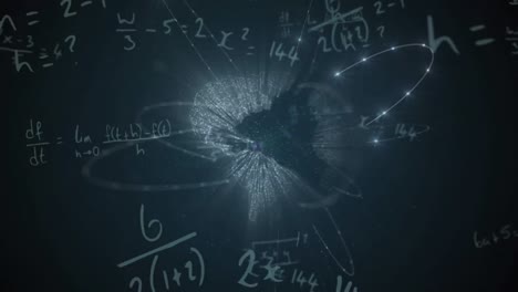 Animation-of-moving-mathematical-formulas-on-dark-background