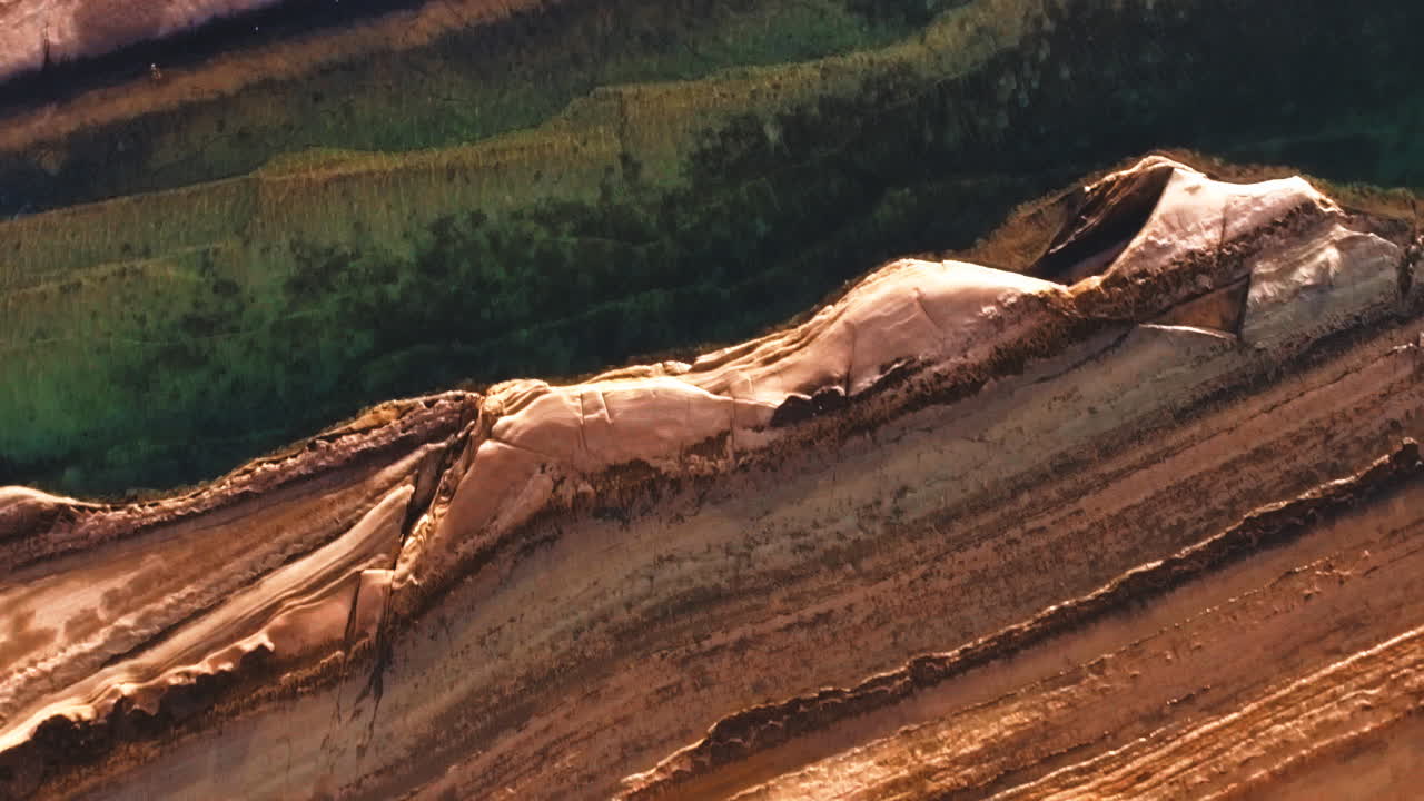 Aerial View of Stunning Rock Formations and Canyon