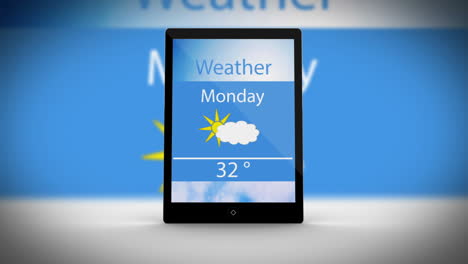 Tablet-computer-showing-news-and-weather