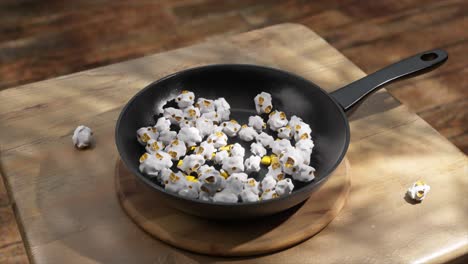 popcorn in a pan