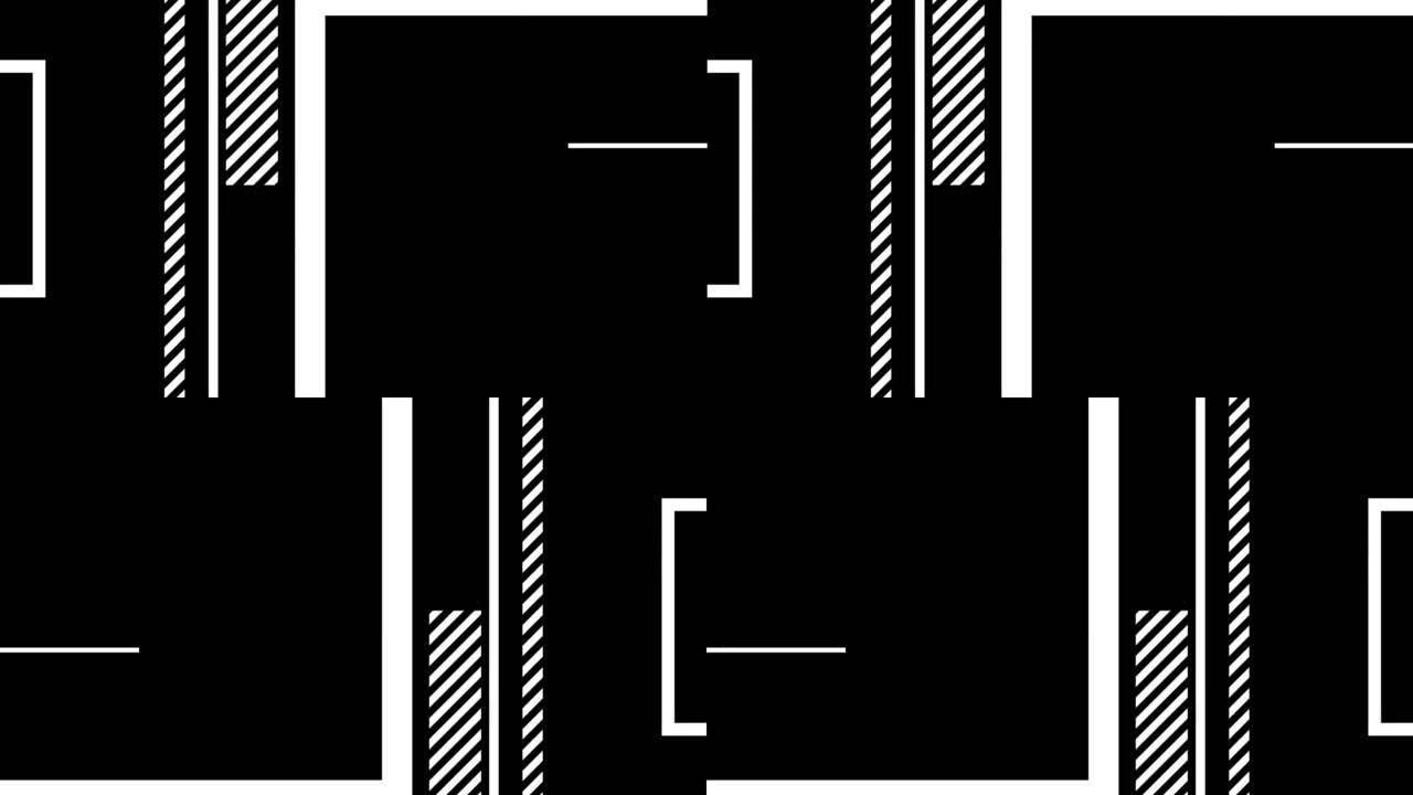 Dynamic Black and White Geometric Pattern Animation Loop