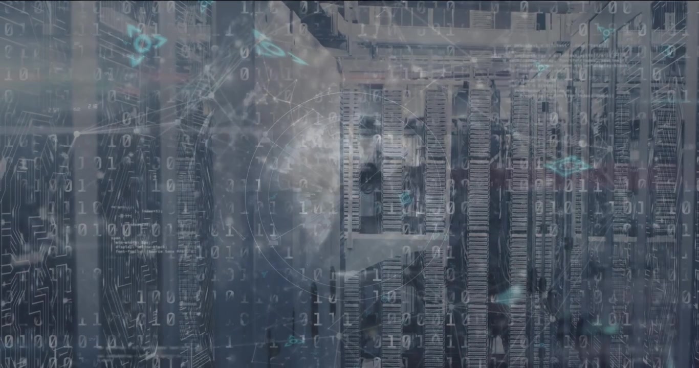 Animation of connections and globe over servers