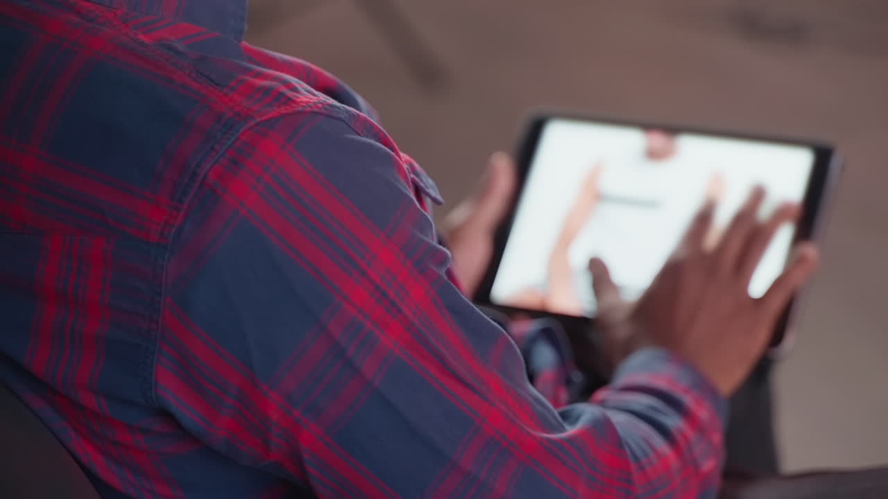 Person using a tablet