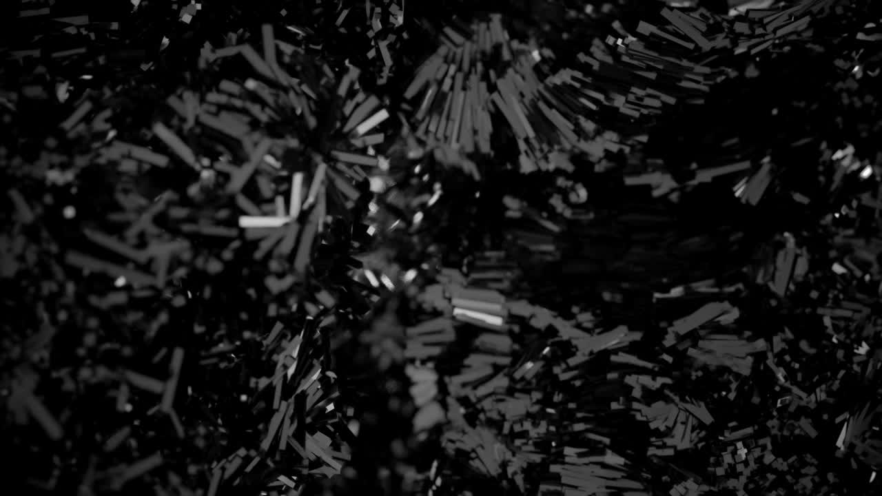 абстрактные кубические формы взрываются через кадр.