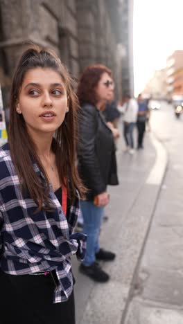 people on a city street