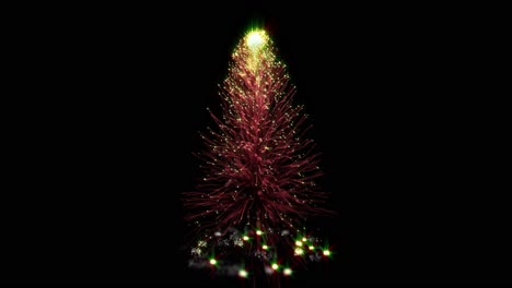 abstract glowing christmas tree