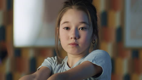 girl with a purple ribbon