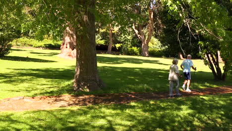 Retired-couple-going-for-a-walk-outside