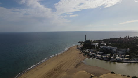 Aerial-view-of-Maspalomas-shore