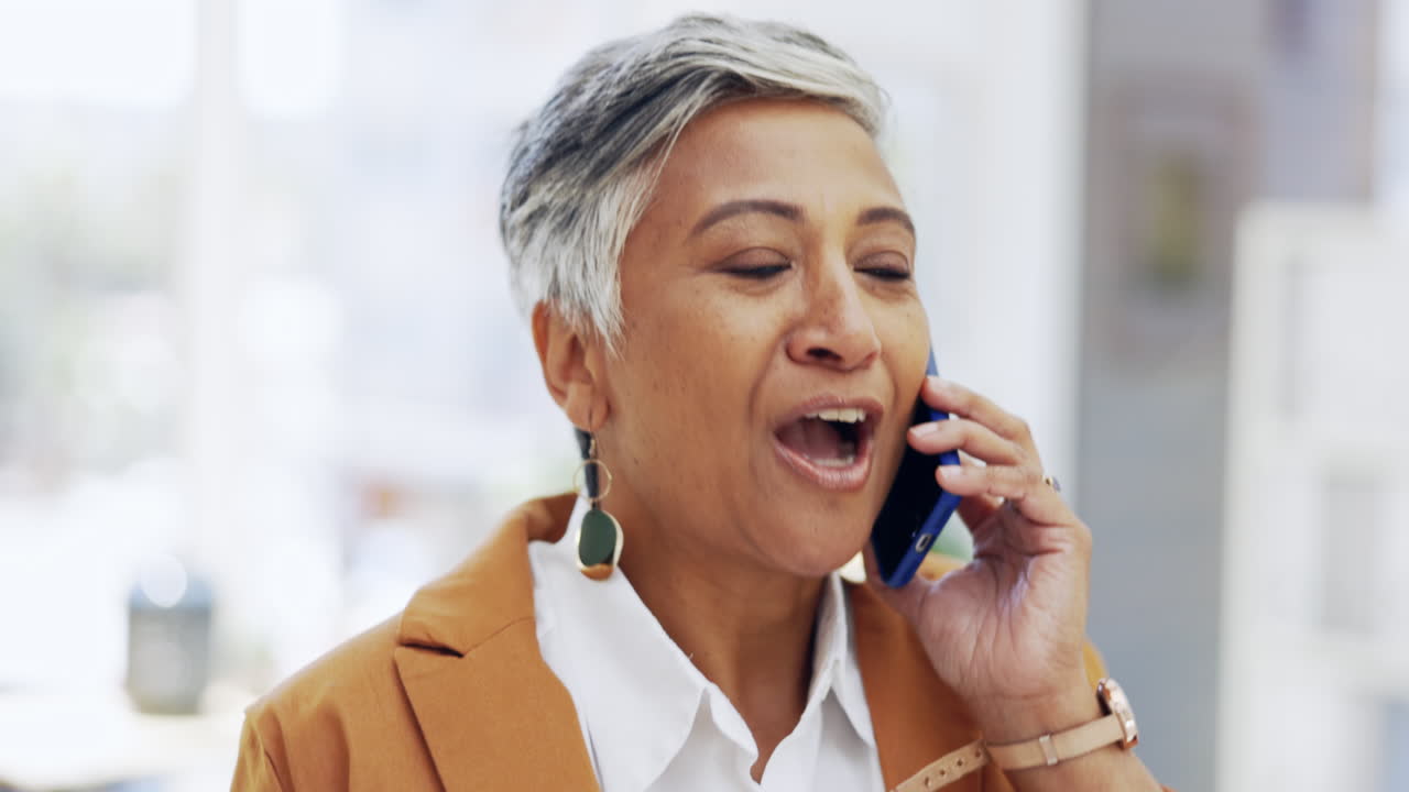 Business, woman and talking on smartphone call