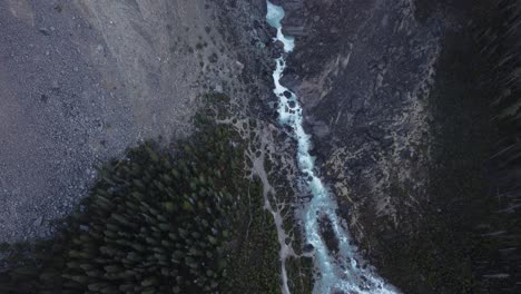 waterfall in the mountains approached tilt