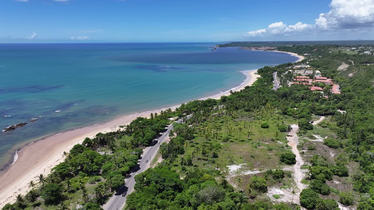 playa de curuipe en el puerto seguro de bahía, brasil