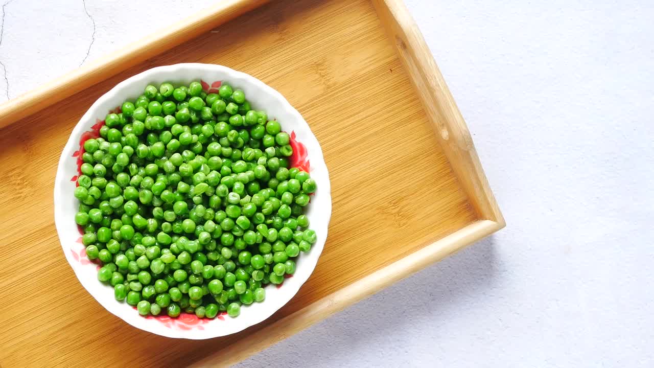 Bowl of Cooked Green Peas