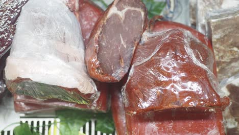 variety of smoked meats