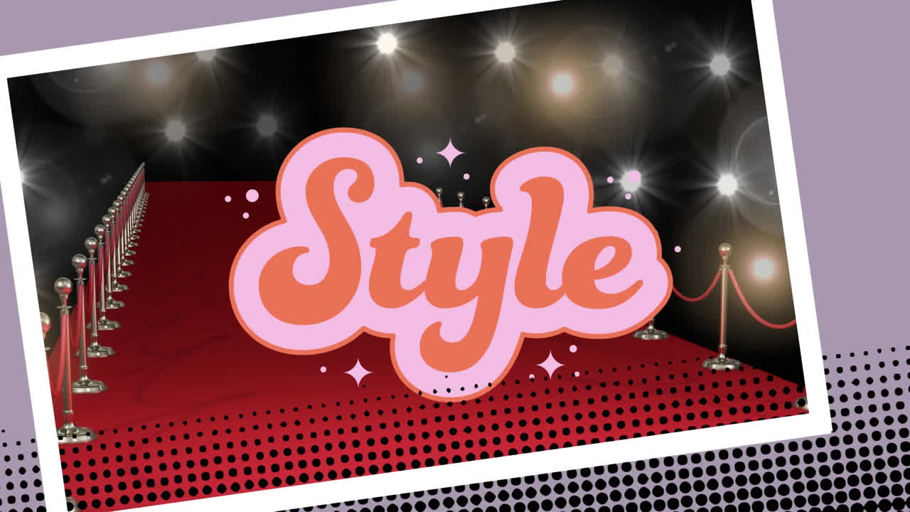 분홍색 배경에 스타일 텍스트의 애니메이션