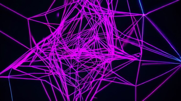 Abstraktes leuchtendes geometrisches Netzwerk