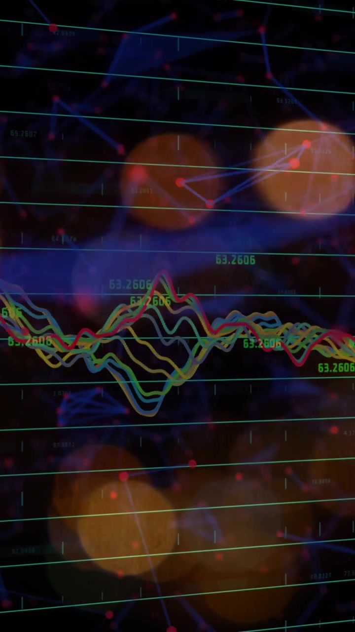 Animation of data processing over light spots