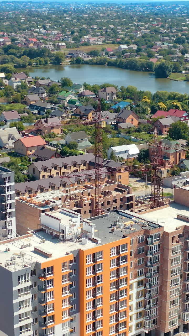 Modern exterior home architecture. New building houses district