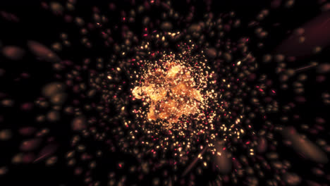 explosión abstracta de luz y partículas