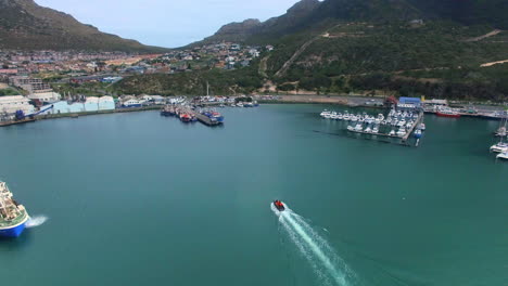 blasting through the water with a speedboat