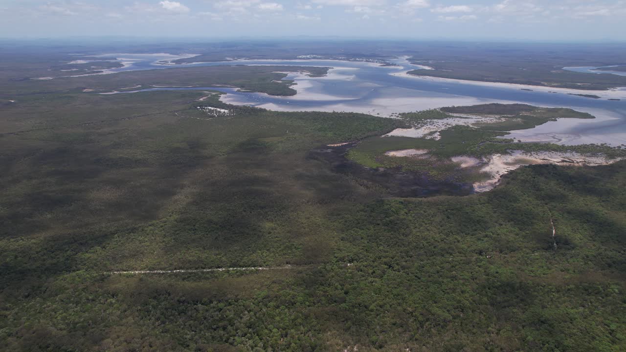 Landscape Of Inskip In Queensland, Australia - Aerial Panoramic