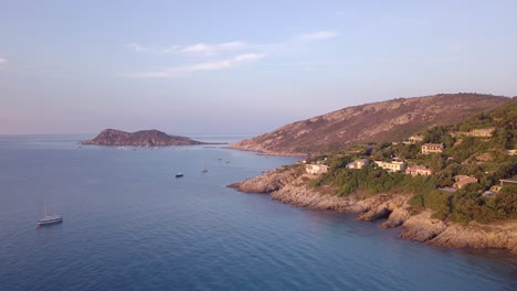 aerial footage of a coastline in south of france