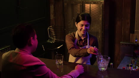 bartender preparing cocktail