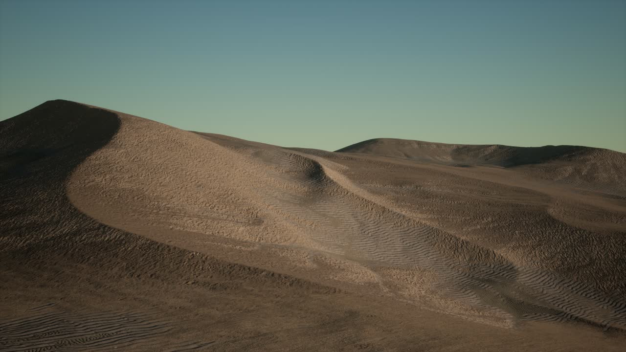 vista aérea de grandes dunas de arena en el desierto del sáhara al amanecer