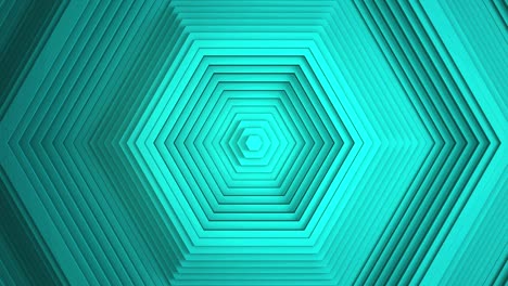 sequential movement of the turquoise hexagon rings. the concept of wave and motion. minimalistic 3d business background. a game of shadows. the pattern