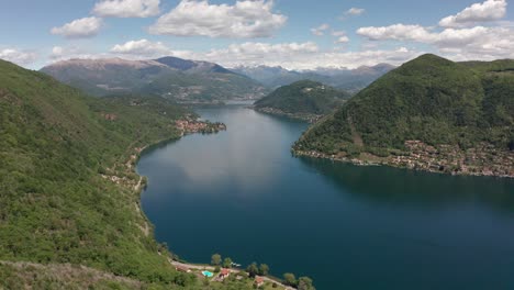 Vista-Aérea-Del-Lago-Lugano-Desde-Porto-Ceresio