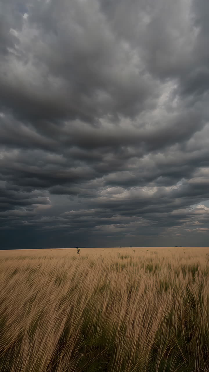 Stormy Sky Over a Field of Wheat