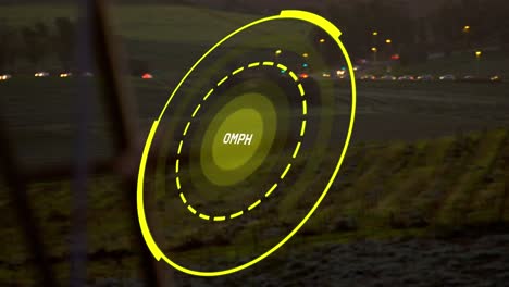 Animation of speech bubbles over electricity poles at sunset