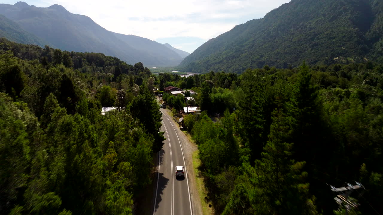 South American Travel, Remote Road, Mountainous Highway Journey, Aerial