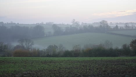 Foto-Brumosa-De-La-Mañana-Del-Paisaje-Rural.