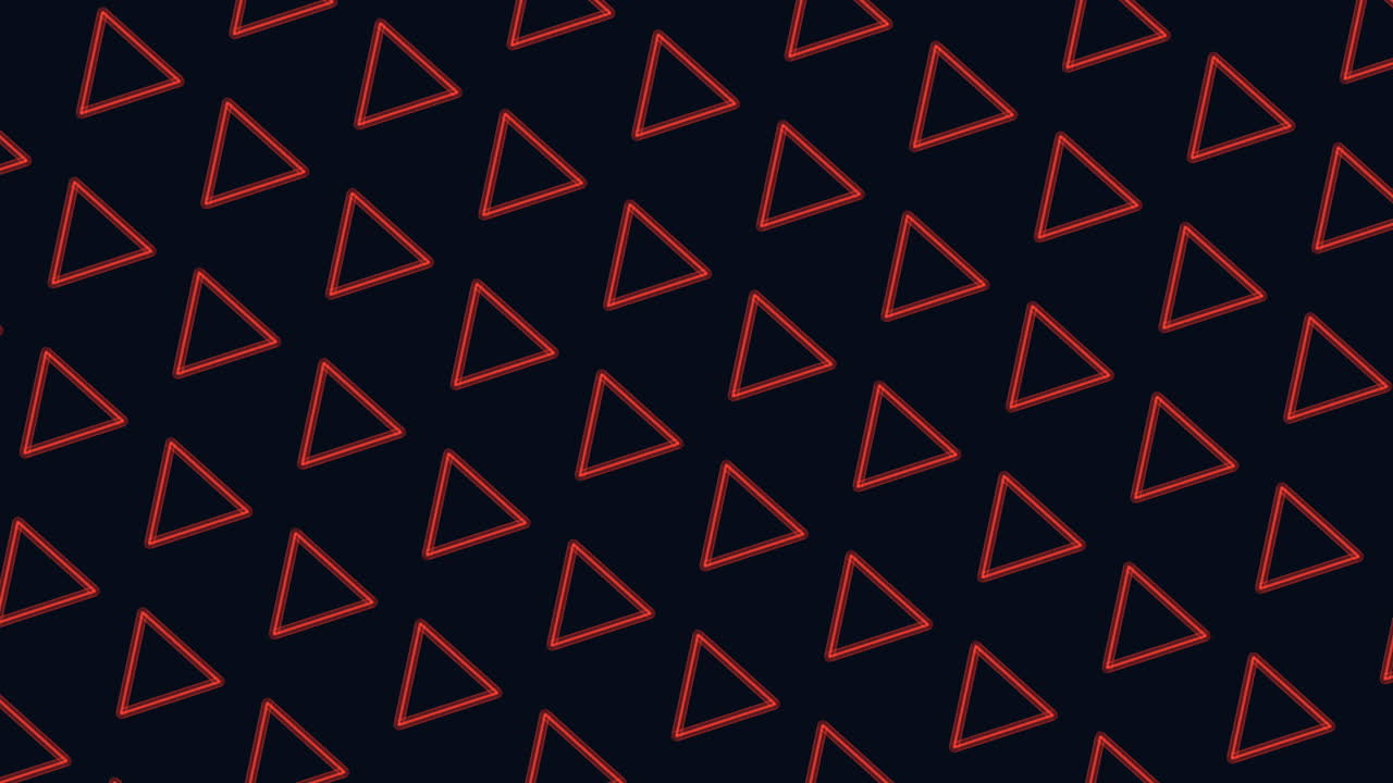 hipnotizante patrón de triángulo azul sobre un fondo negro